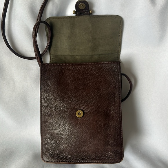 Vintage Authentic Fossil Women Cross Body Brown Genuine Leather Bag - Picture 4 of 10